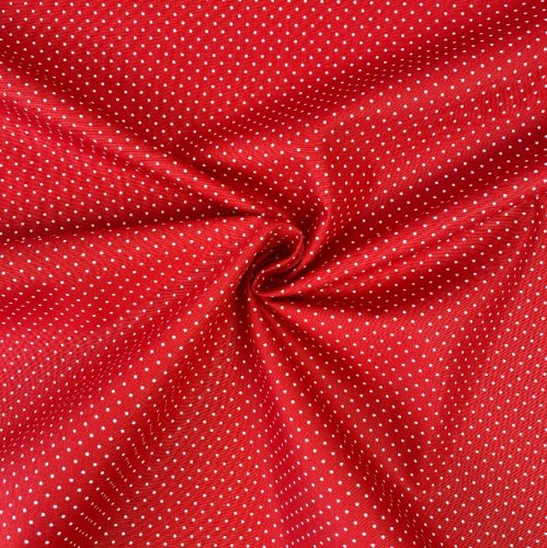 Baumwolle - Petit dots - rot